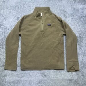 Patagonia 1/4 Zip Fleece Pullover Kids M Brown‎ Outdoor Youth Hiking Top Shirt